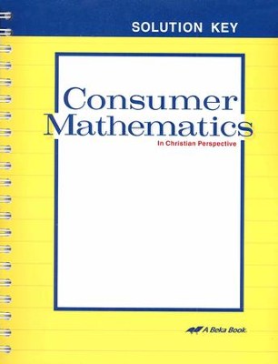 Consumer Mathematics Solution Key