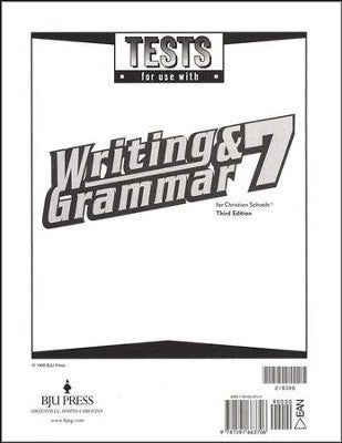 Writing & Grammar 7 Tests