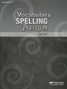 Vocab, Spelling, Poetry IV Quiz Key
