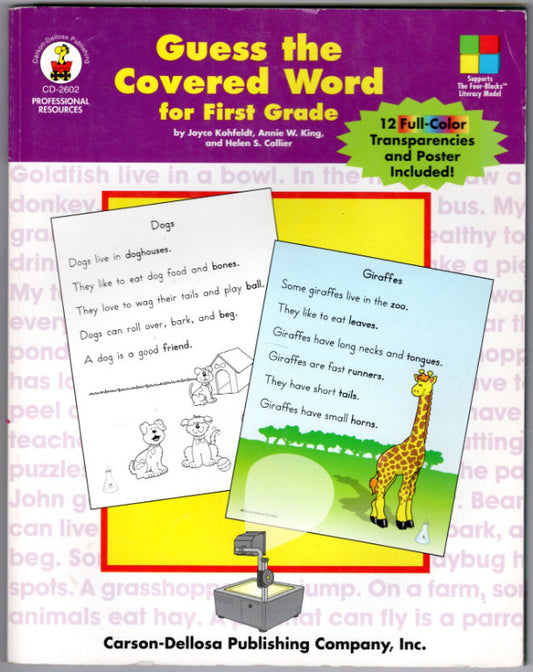 Guess the Covered Word for First Grade