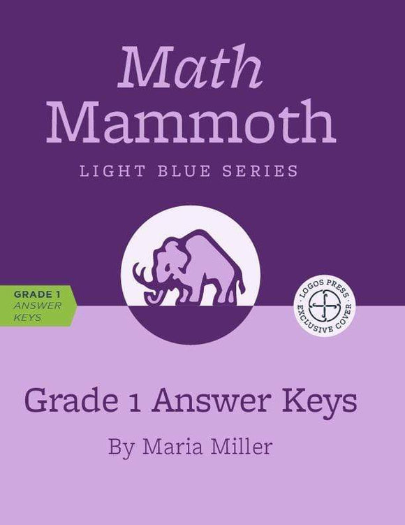 Math Mammoth GRADE 1 ANSWER KEYS