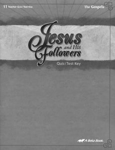 Jesus and His Followers Quiz/Test Key