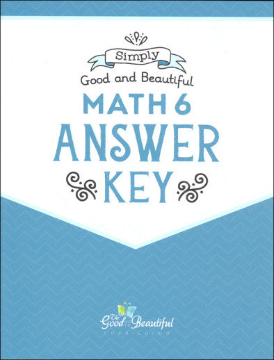 Math 6 Answer Key