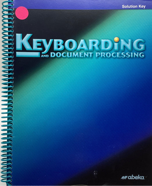 Keyboarding and Document Processing Solution Key