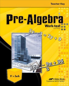 Pre-Algebra Teacher Key