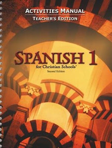 BJU Spanish 1 Activity Manual Teacher's Edition