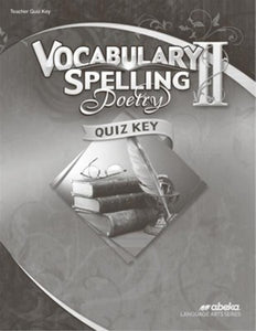 Vocab, Spelling, Poetry II Quiz Key