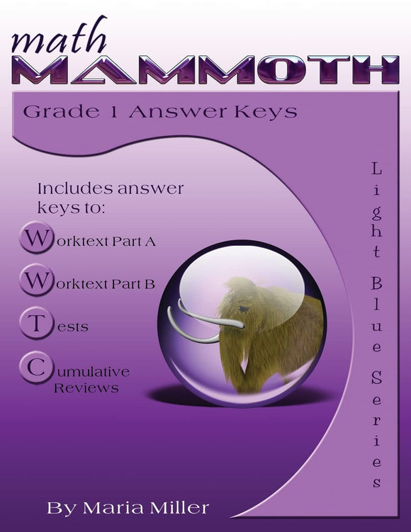 Math Mammoth Grade 1 Answer Keys