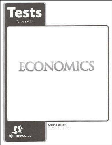 BJU Economics Tests (2nd Edition)