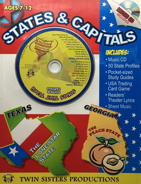 States and Capitals Book with CD