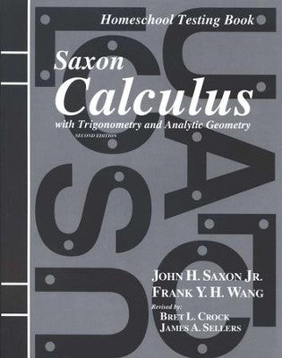 Saxon Calculus Homeschool Testing Book
