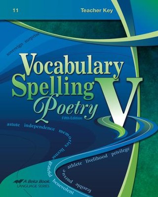Teacher Key Vocabulary Spelling and Poetry V