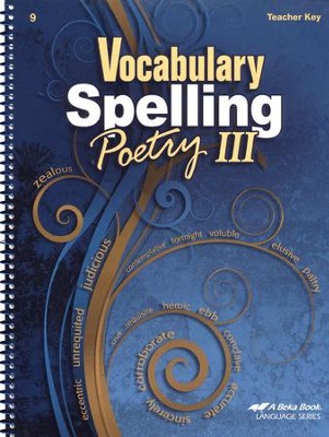 Vocabulary Spelling Poetry III Teacher Key