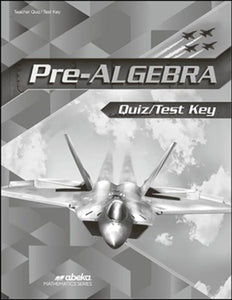 Pre Algebra Quiz/Test Key