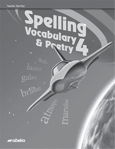 Spelling, Vocabulary, and Poetry 4 Test Key