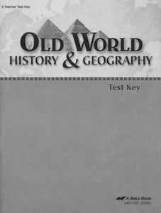 Old World History and Geography Test Key