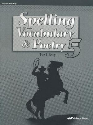 Spelling, Vocabulary, and Poetry 5 Test Key