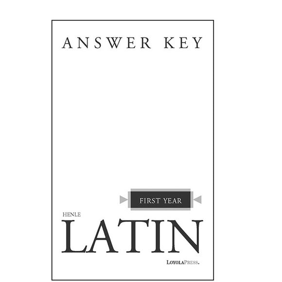 Henle Latin First Year Answer Key