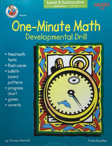 One-Minute Math Drill: Level B Subtraction (Minuends 11 to 18), Grades 1-2